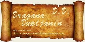 Dragana Dupljanin vizit kartica